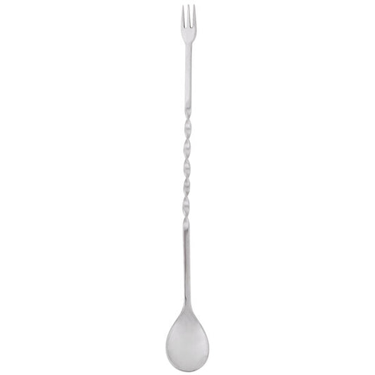 12" Bar Mixing Spoon with Fork