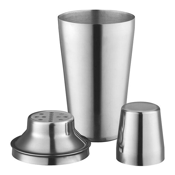 16 oz. Stainless Steel 3-Piece Cobbler Cocktail Shaker