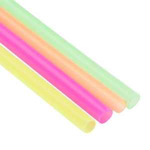 Assorted Neon Beverage Stirrer / Sip Straw 5" (1000 Pack)