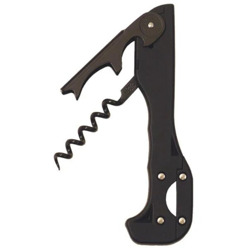 Boomerang Two-Step Waiter's Corkscrew with Soft-Touch Black Handle