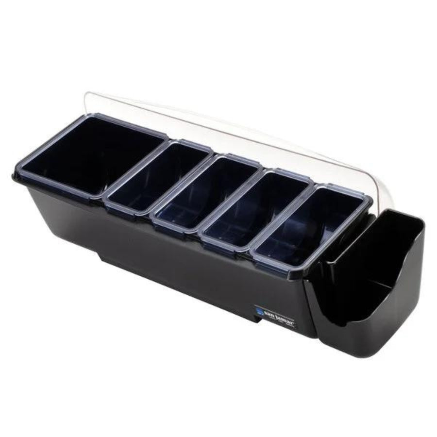 The Dome 5-Compartment Condiment Bar with Snap-On Caddy